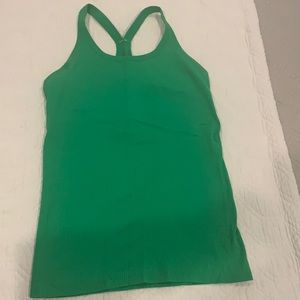 Lululemon green built in bra tank